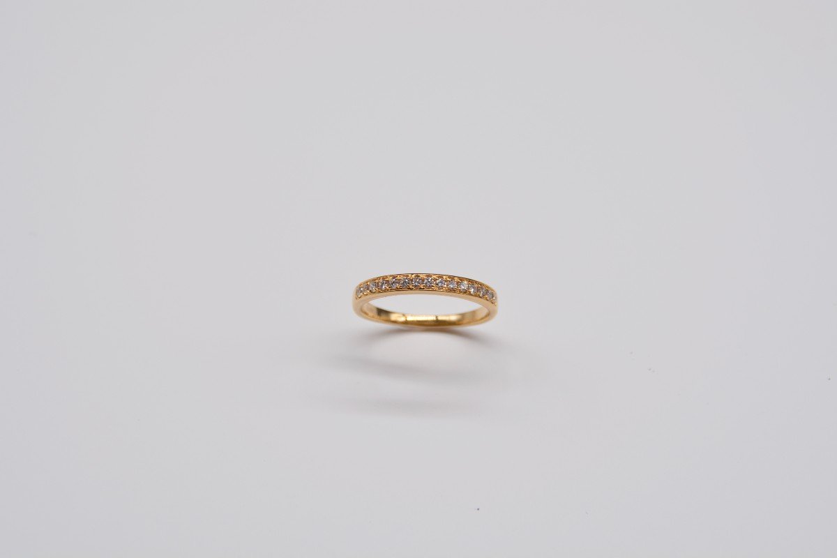 Wedding Ring Diamonds Yellow Gold-photo-4