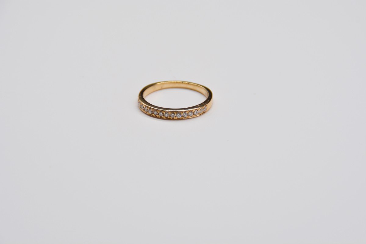 Wedding Ring Diamonds Yellow Gold-photo-2