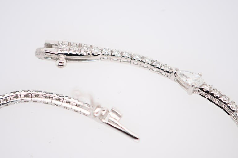 Tennis Bracelet In 18k White Gold And Diamonds-photo-1