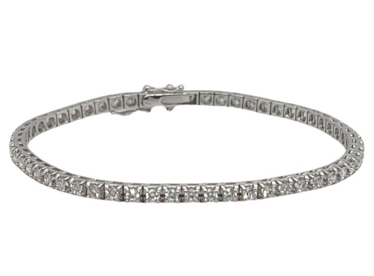 Tennis Bracelet In 18k White Gold With Diamonds