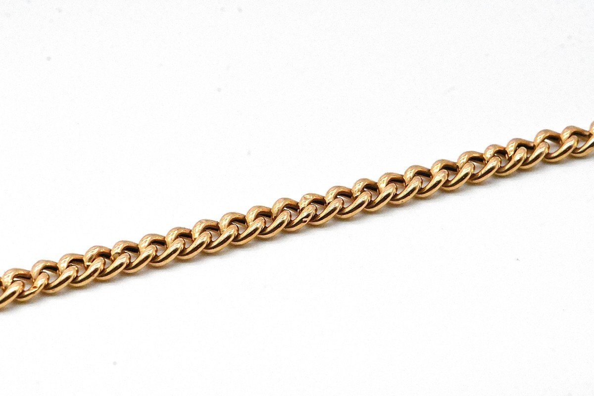 Chunky Link Bracelet In 18k Gold-photo-4