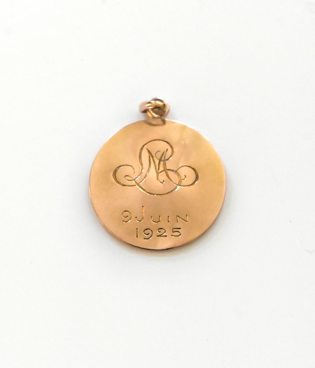 Virgin Mary Medal In 18k Rose Gold-photo-4