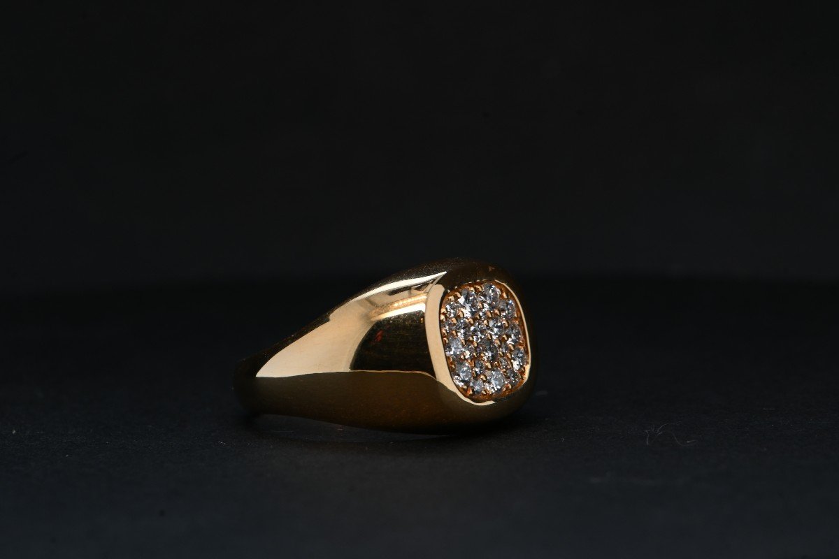 Rose Gold Ring Adorned With 0.51 Carat Diamonds-photo-3