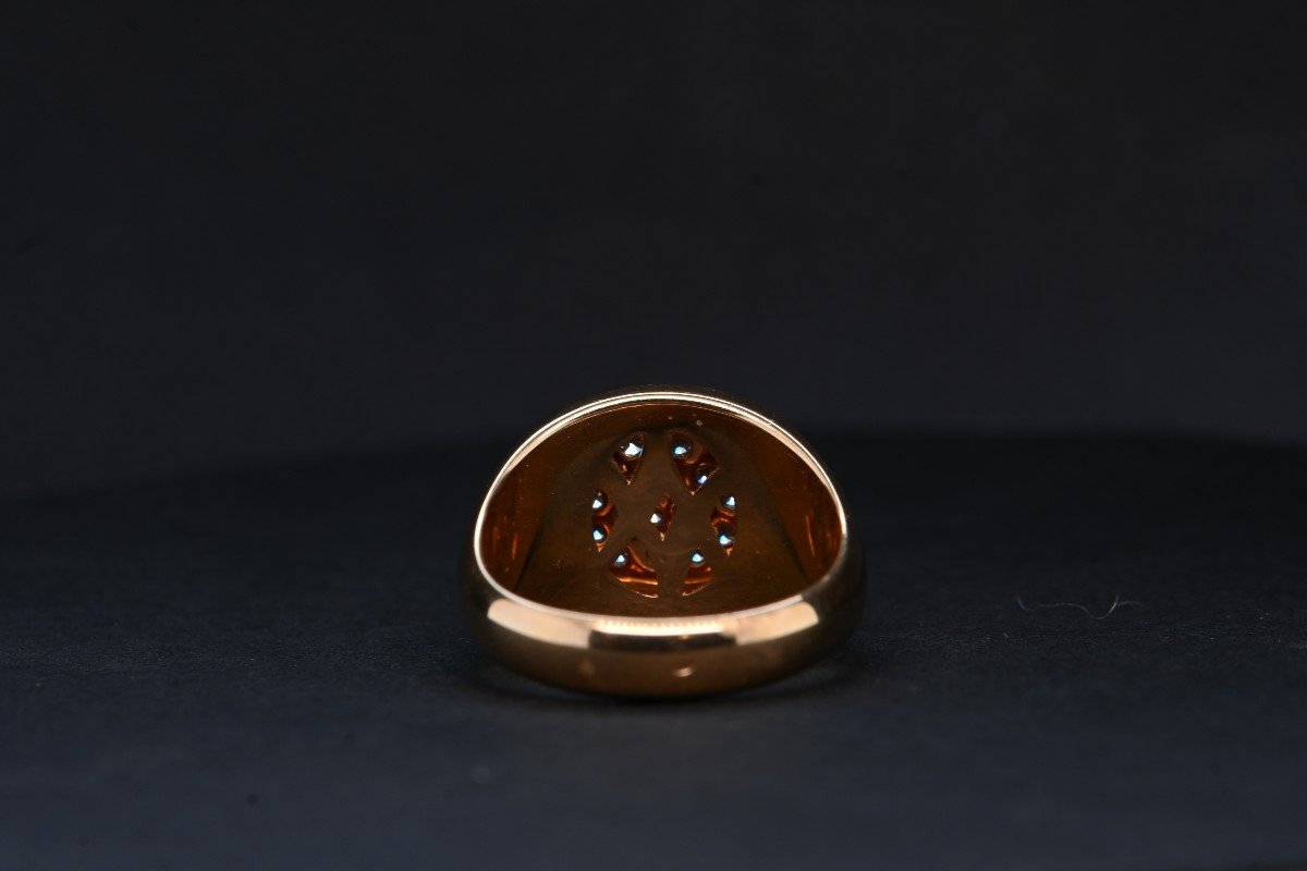 Rose Gold Ring Adorned With 0.51 Carat Diamonds-photo-1