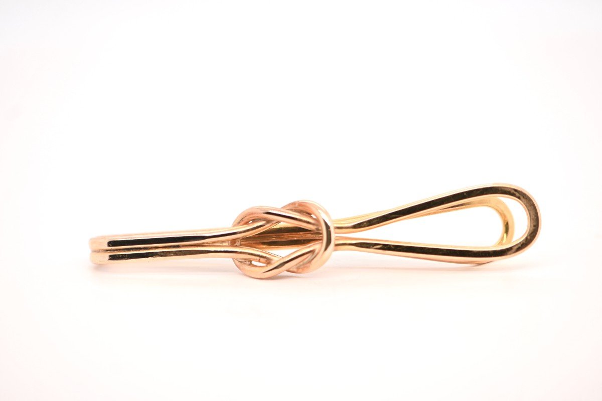 Fixed Figure Eight Tie In 18k Rose Gold -photo-3