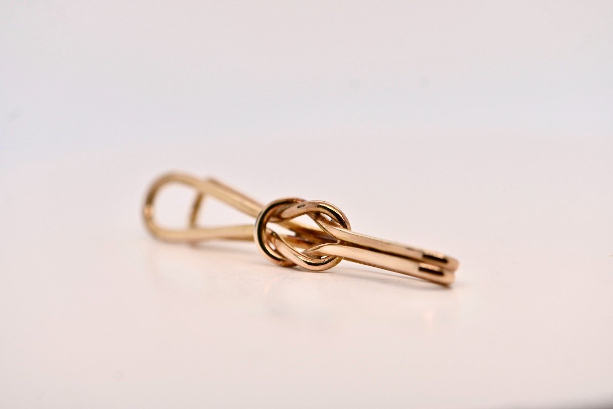 Fixed Figure Eight Tie In 18k Rose Gold -photo-4