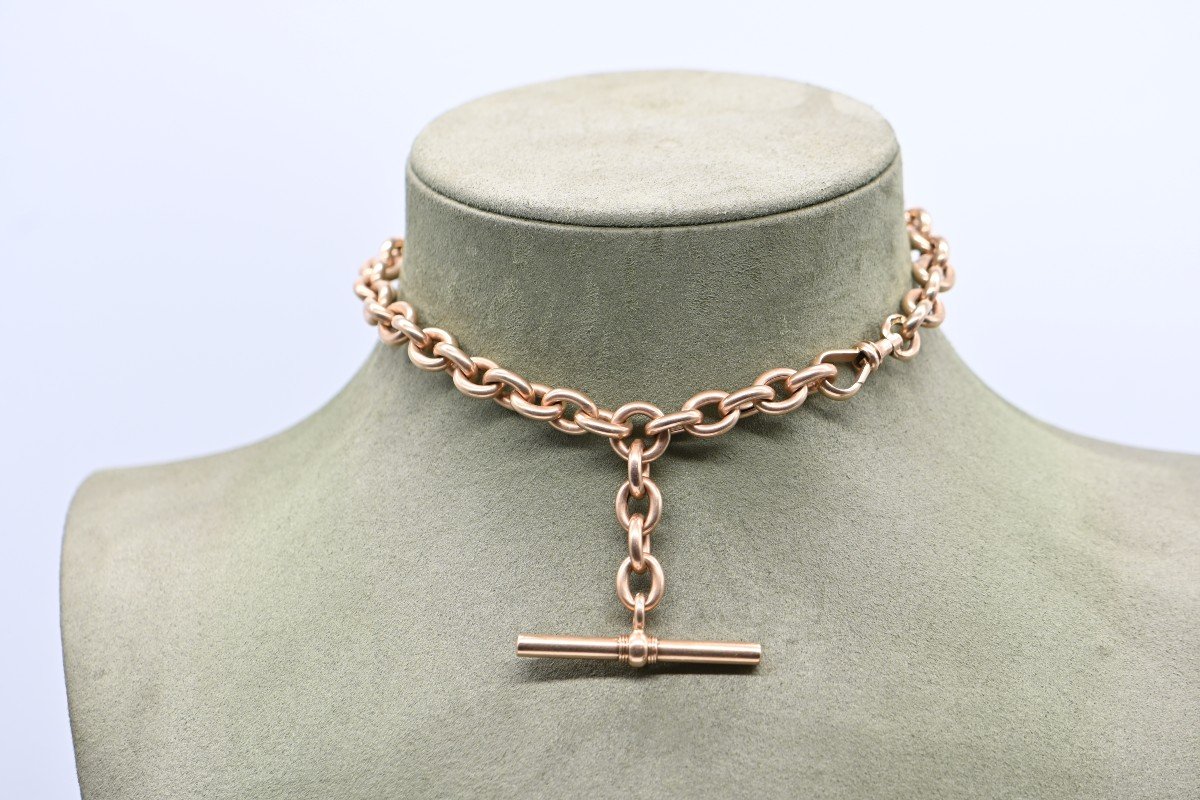 Round Mesh Chain With Baton Clasp-photo-3