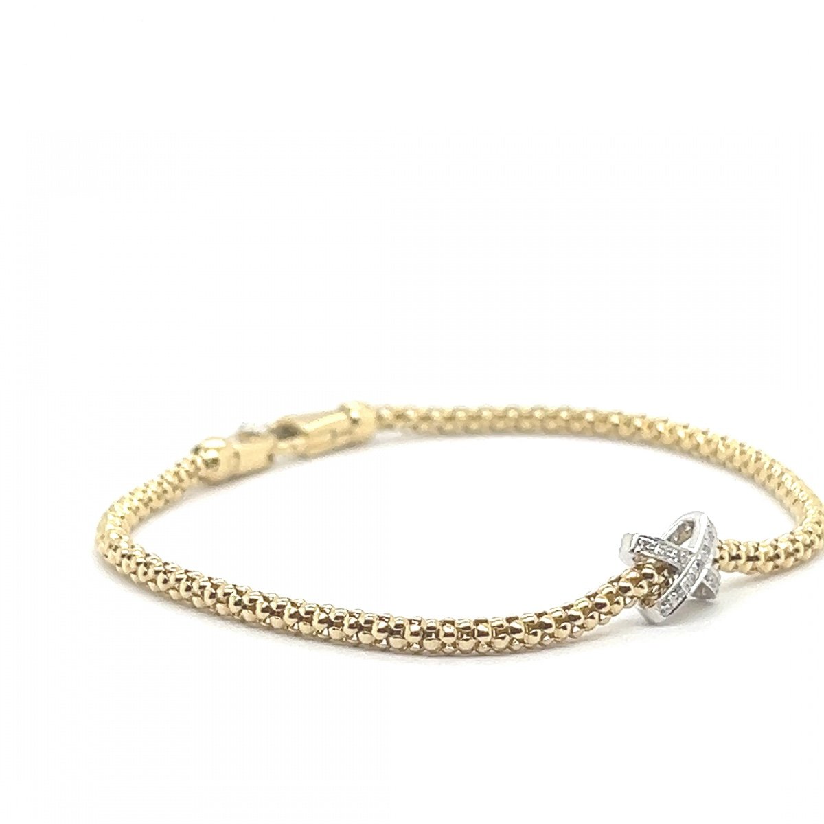 Yellow Gold 18 Carat Diamonds 0, 13 Carat Bracelet-photo-4