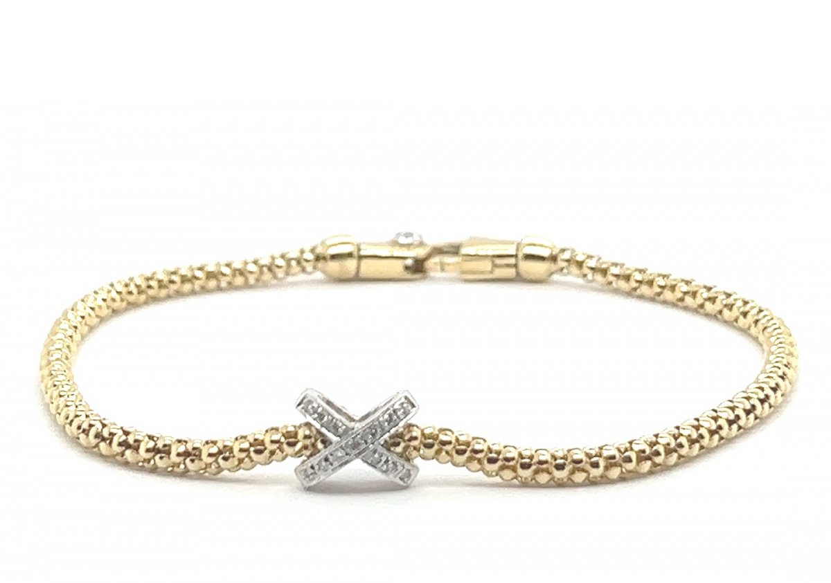 Yellow Gold 18 Carat Diamonds 0, 13 Carat Bracelet