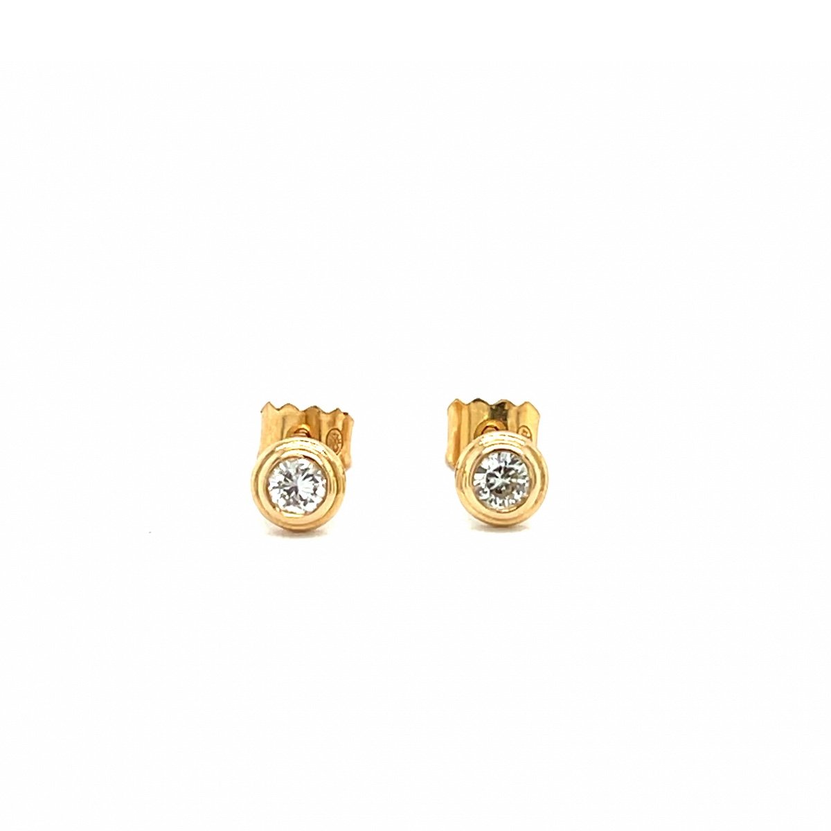 18k Yellow Gold Diamond Earring 0.10 Carats -photo-3