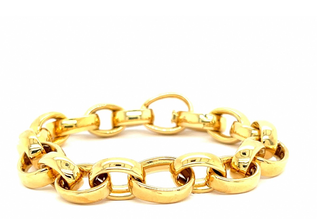 18k Yellow Gold Chain Bracelet 