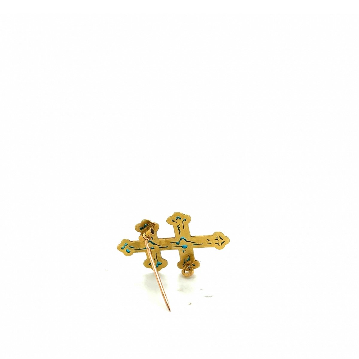 Broche Croix de Lorraine  Or Jaune 18 Carats -photo-2