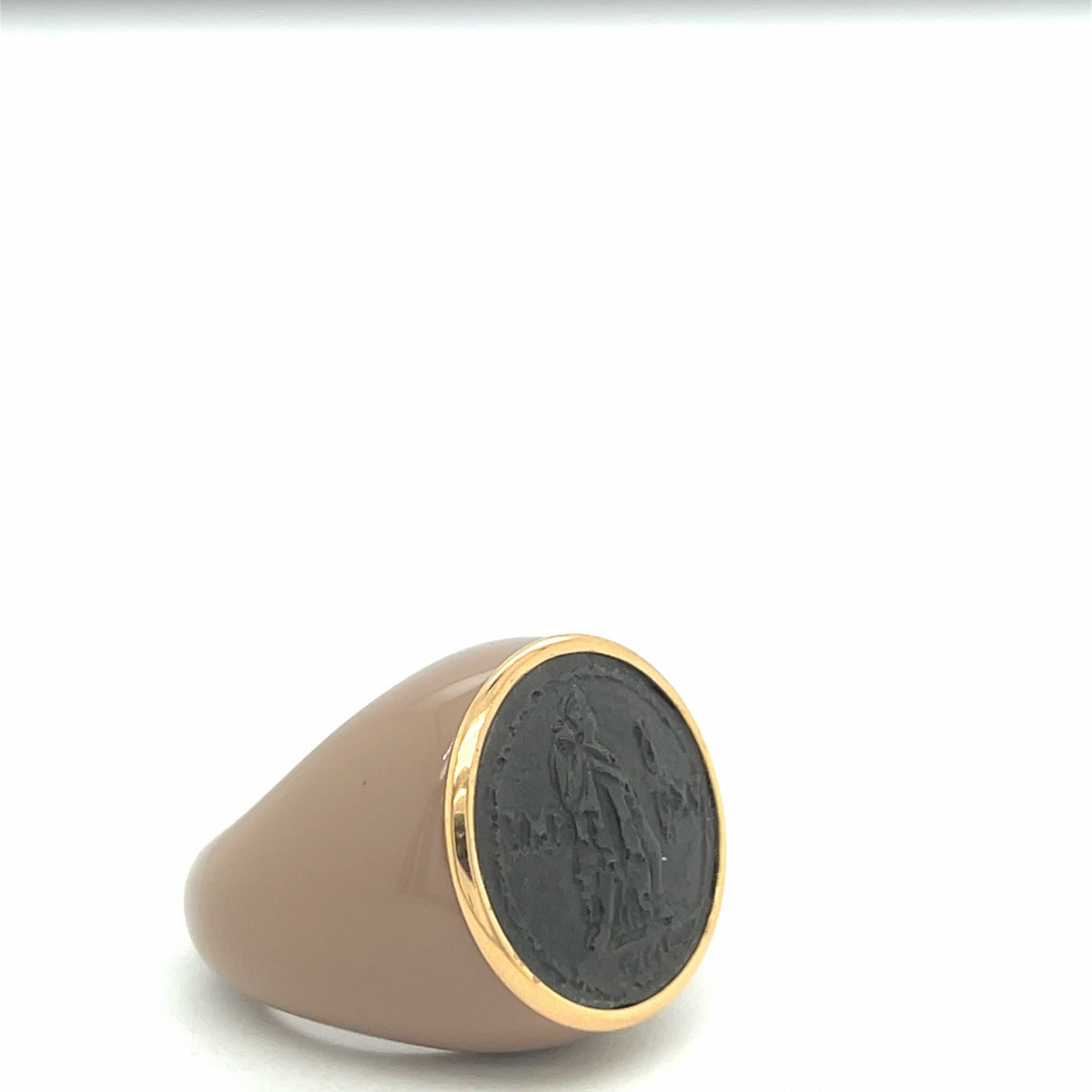 18k Yellow Gold Backlit Camé Ring -photo-2