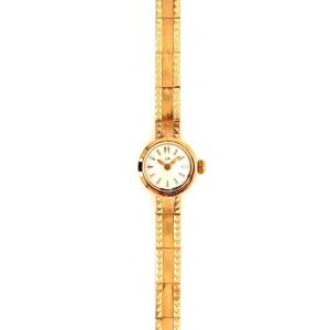 Montre Femme Vintage LIP Cadran Blanc Cassé Or Jaune 18 Carats