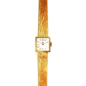 Montre Femme Vintage Lip Cadran Blanc Cassé Or Jaune 18 Carats