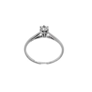 Solitaire In 18 Carat White Gold Adorned With A 0.10 Carat Diamond