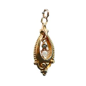 18-karat Gold Openwork And Pearl Pendant