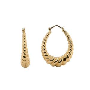 Twisted Hoop Earrings In 18k Gold