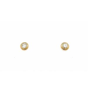 18k Yellow Gold Diamond Earring 0.10 Carats 