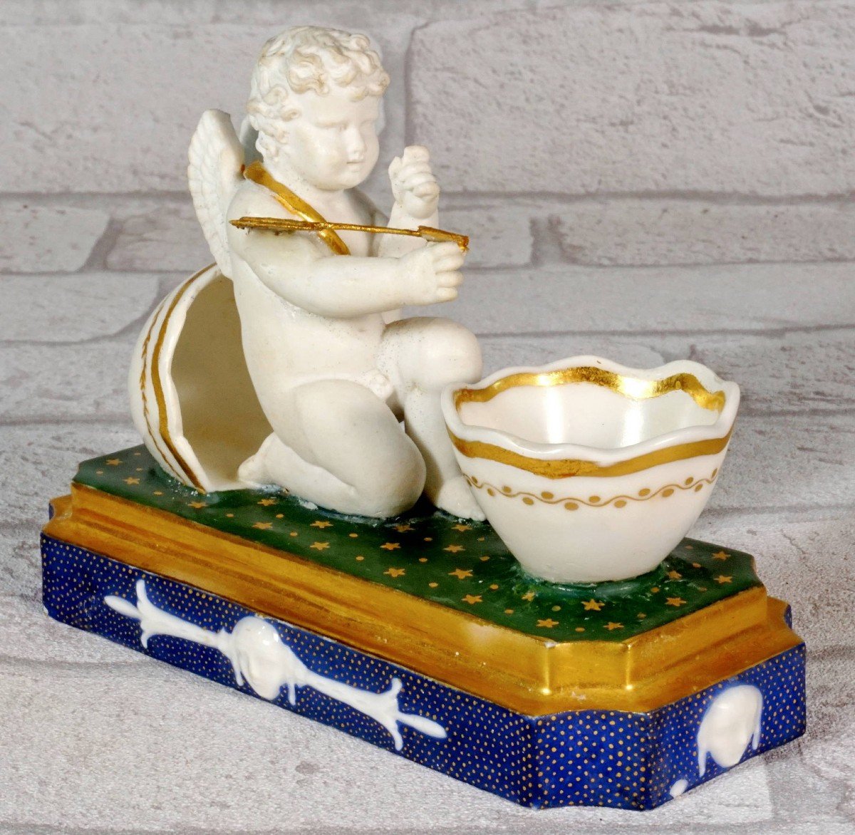 Rare Encrier En Porcelaine De Paris - Ep. Empire-photo-2