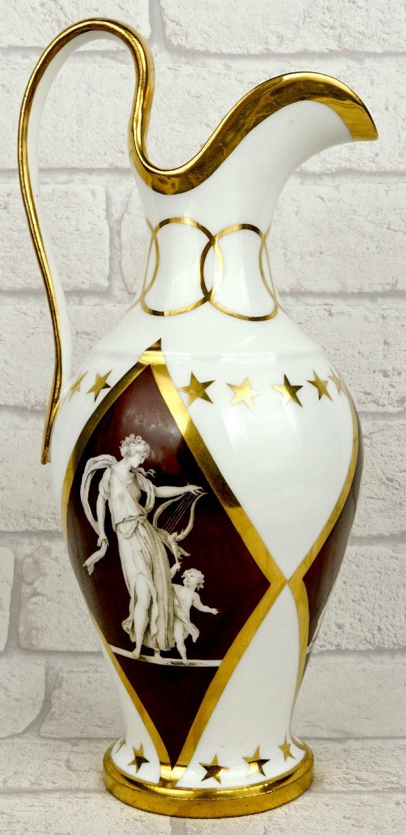 Large Water Pitcher In Paris Porcelain - Empire Ep.-photo-3