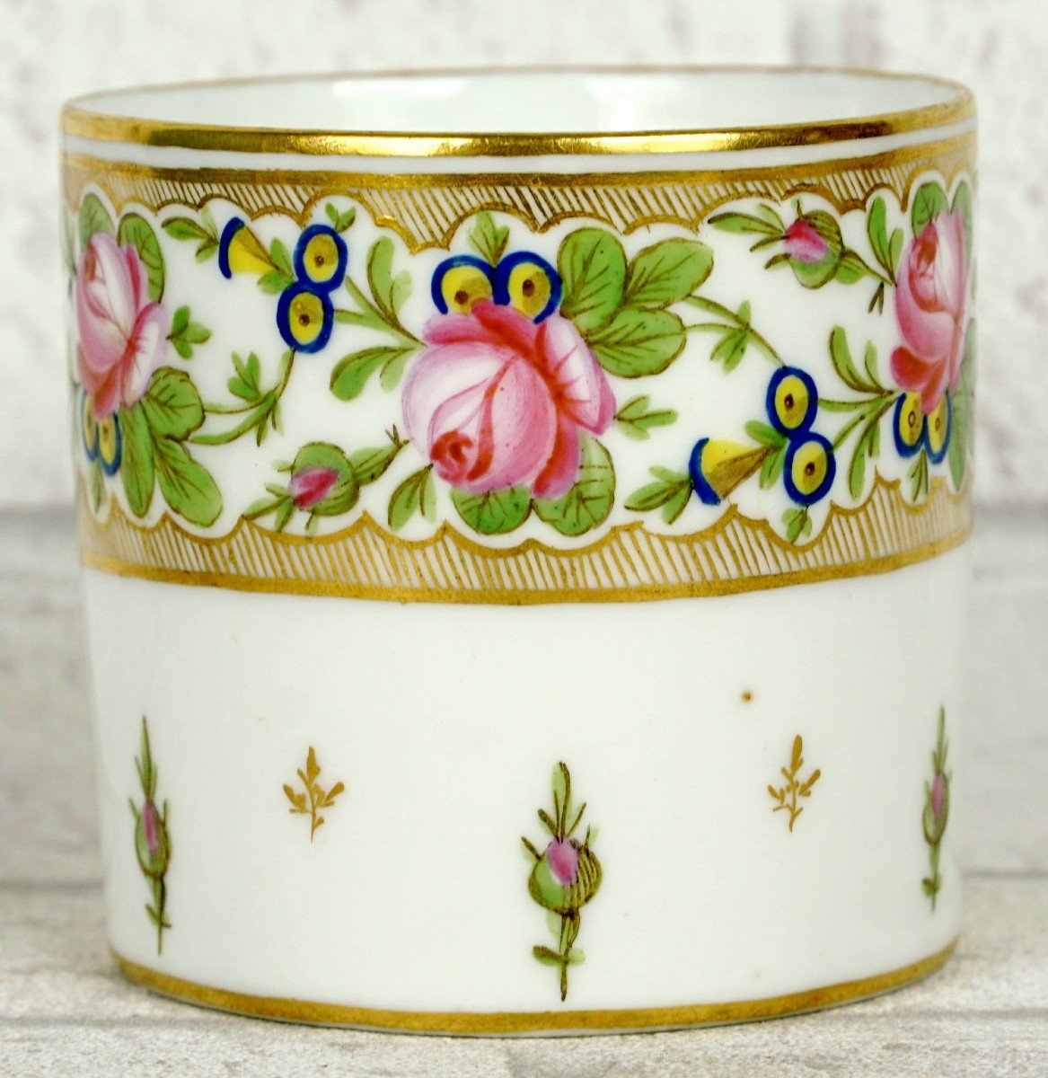 Litron Cup And Saucer In Paris Porcelain - Manufacture De Nast - Ep. 18th Century-photo-1