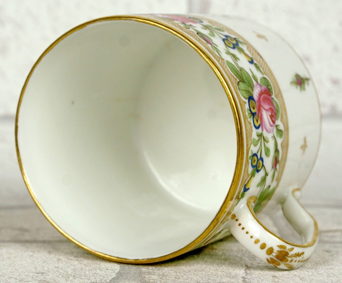 Litron Cup And Saucer In Paris Porcelain - Manufacture De Nast - Ep. 18th Century-photo-2