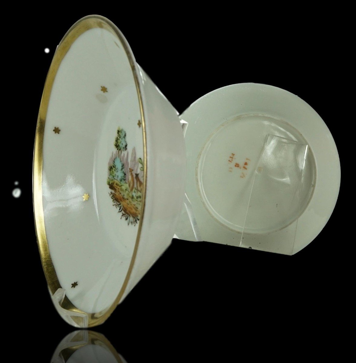 Cup And Saucer In Paris Porcelain - Manuafacture De Nast - Ep. 18th Century-photo-5