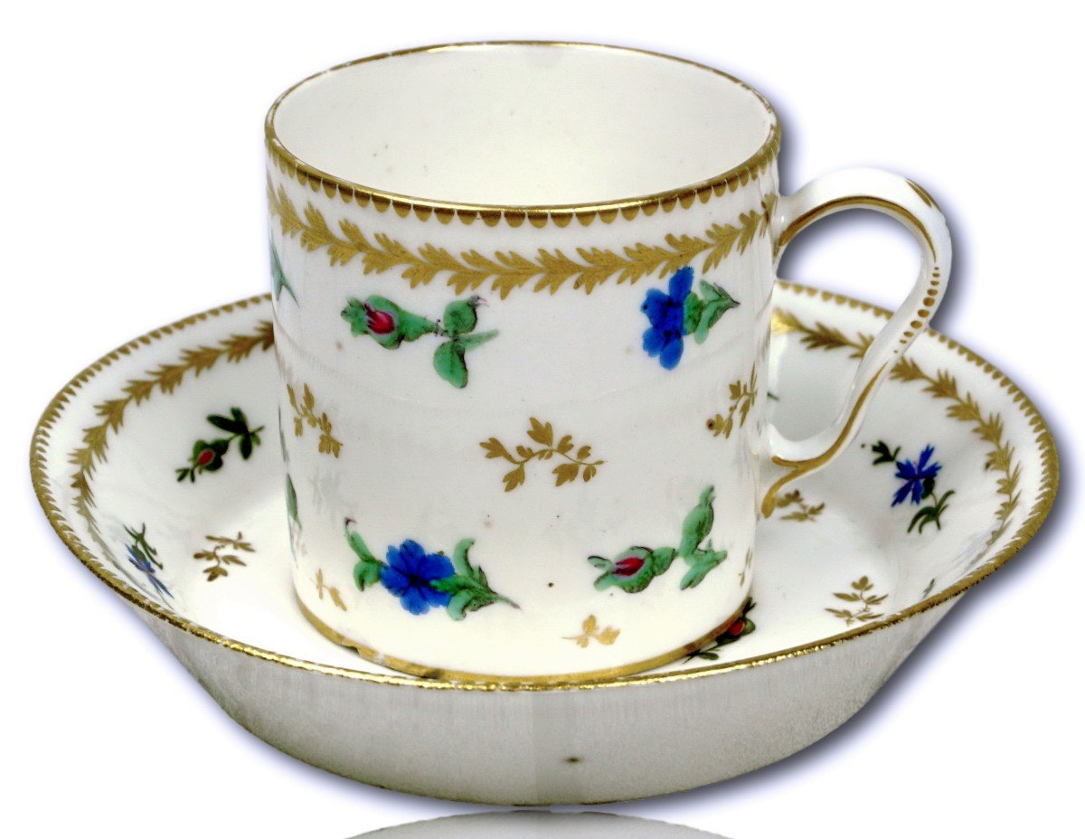 Tasse Et Sa Soucoupe En Porcelaine De Paris - Manufacture De Clignancourt - Ep. XVIIIe-photo-5