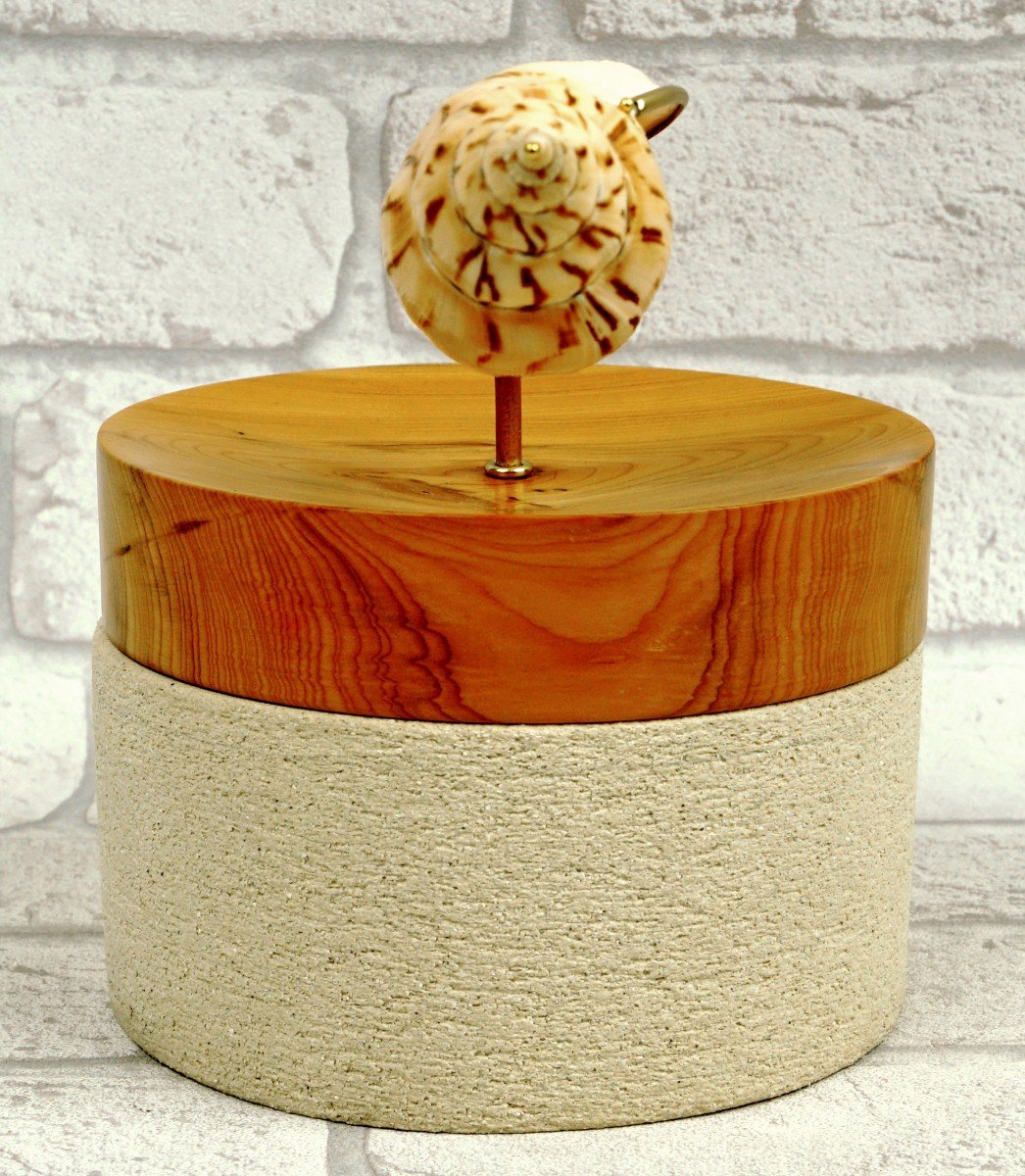"hydro" Ceramic Box Covered With A Lid By Isabelle Fustinoni - Contemporary Ep.-photo-2