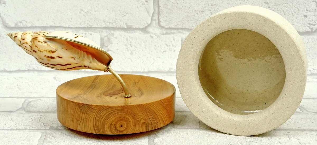 "hydro" Boite En Ceramique Recouverte d'Un Couvercle d'Isabelle Fustinoni - Ep. Contemporaine-photo-2