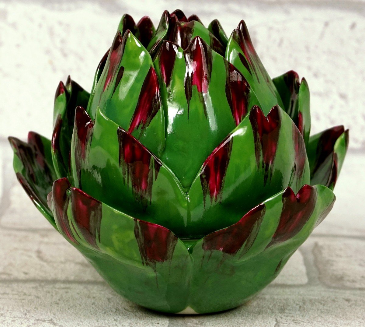 Artichoke Shaped Box - Trompe l'Oeil Porcelain By Didier Gardillou -photo-4