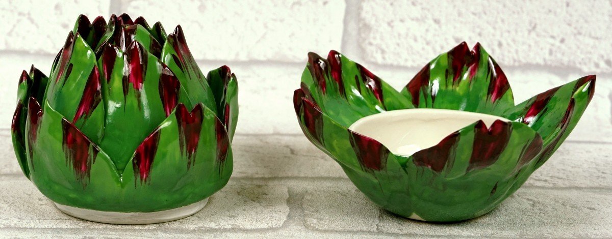 Artichoke Shaped Box - Trompe l'Oeil Porcelain By Didier Gardillou -photo-1