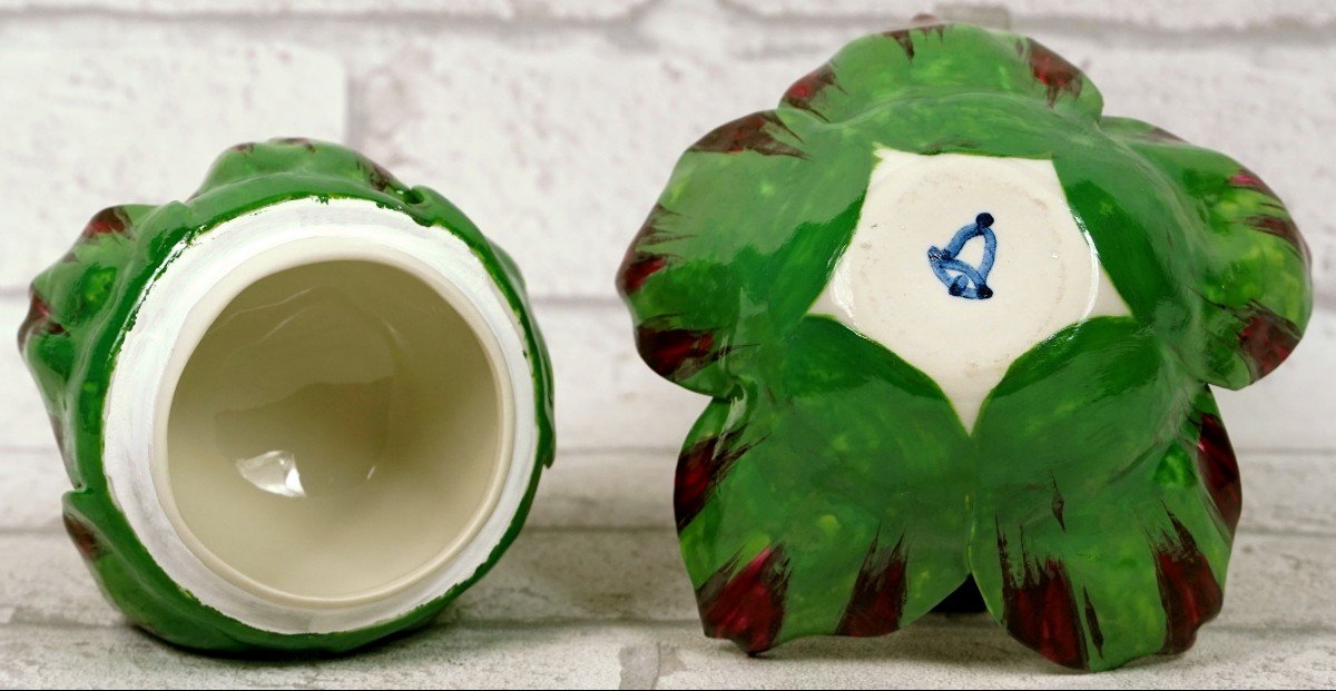 Artichoke Shaped Box - Trompe l'Oeil Porcelain By Didier Gardillou -photo-3