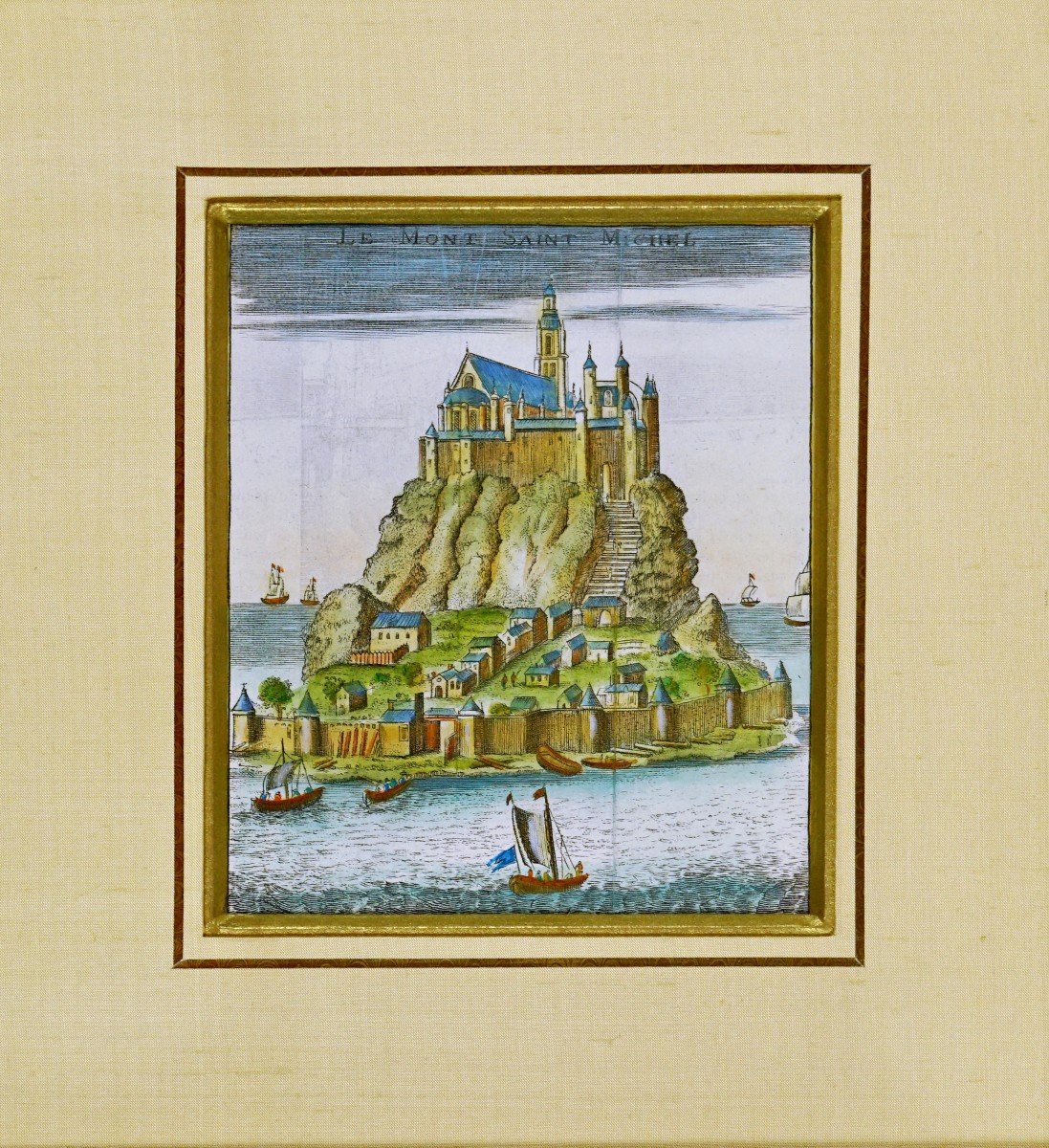 Rare Engraving Of Mont Saint Michel - Ep. 18th-photo-4