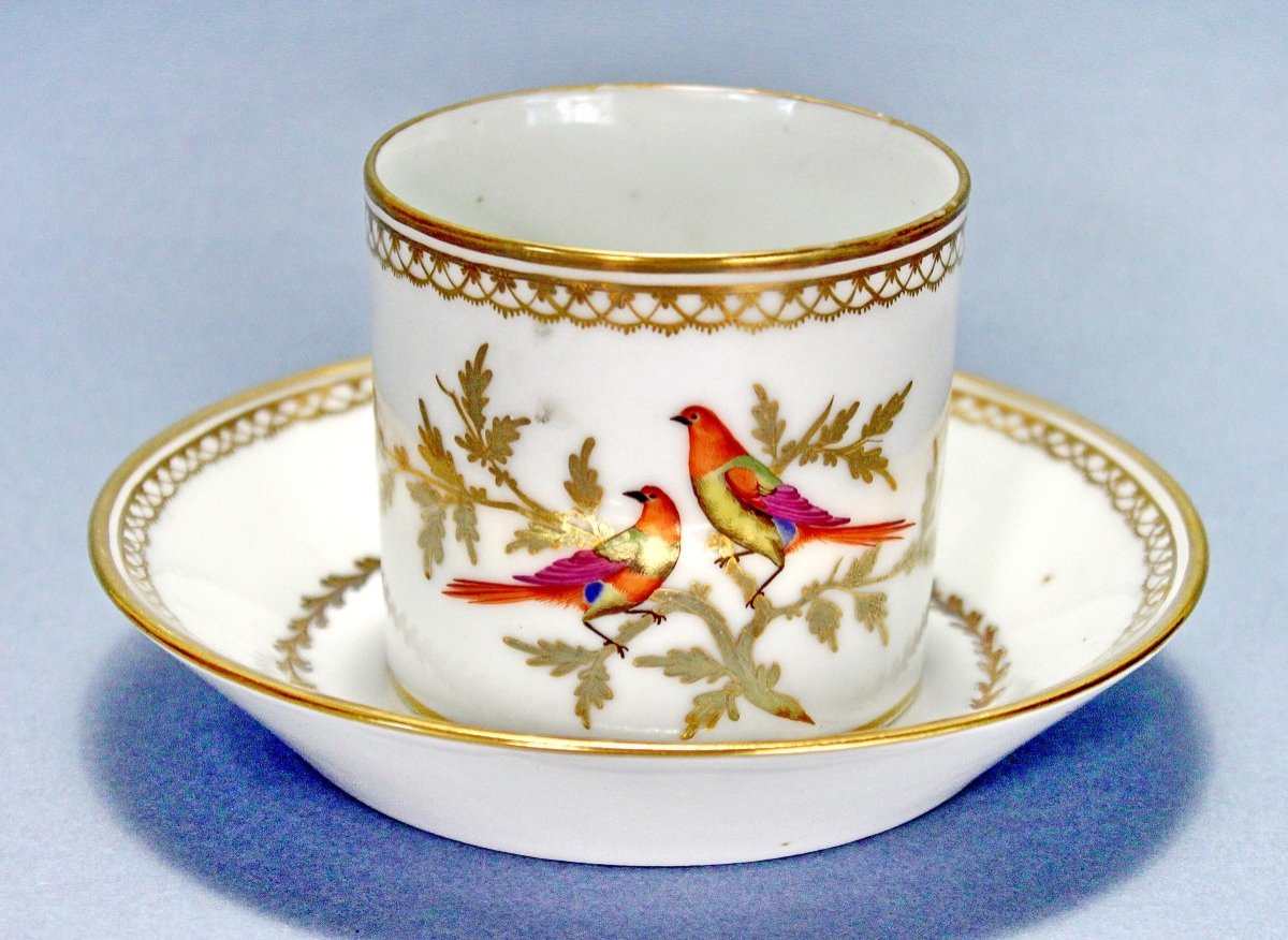 Paris Porcelain Cup And Saucer - Manufacture Vve M & C - Ep. 18th Century-photo-5