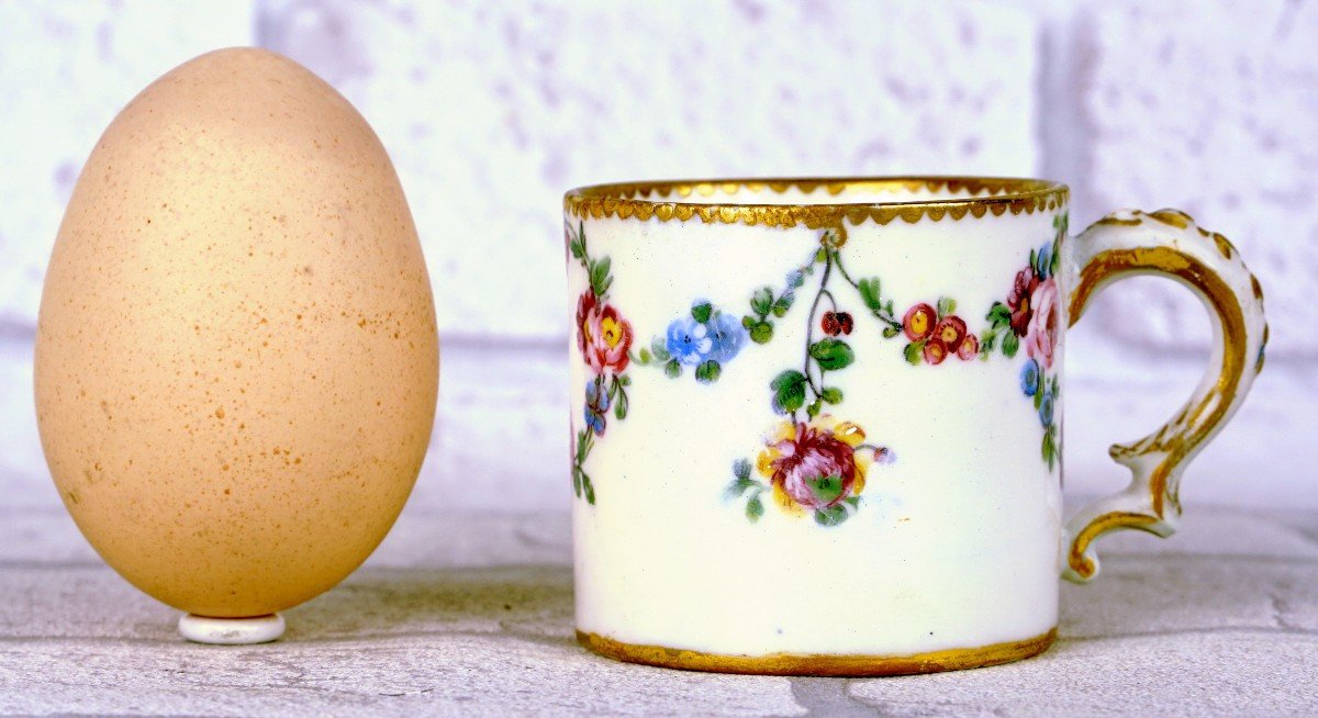 Petite Tasse Et Sa Soucoupe (4e Grandeur) En Porcelaine De Sevres - époque XVIIIe-photo-2