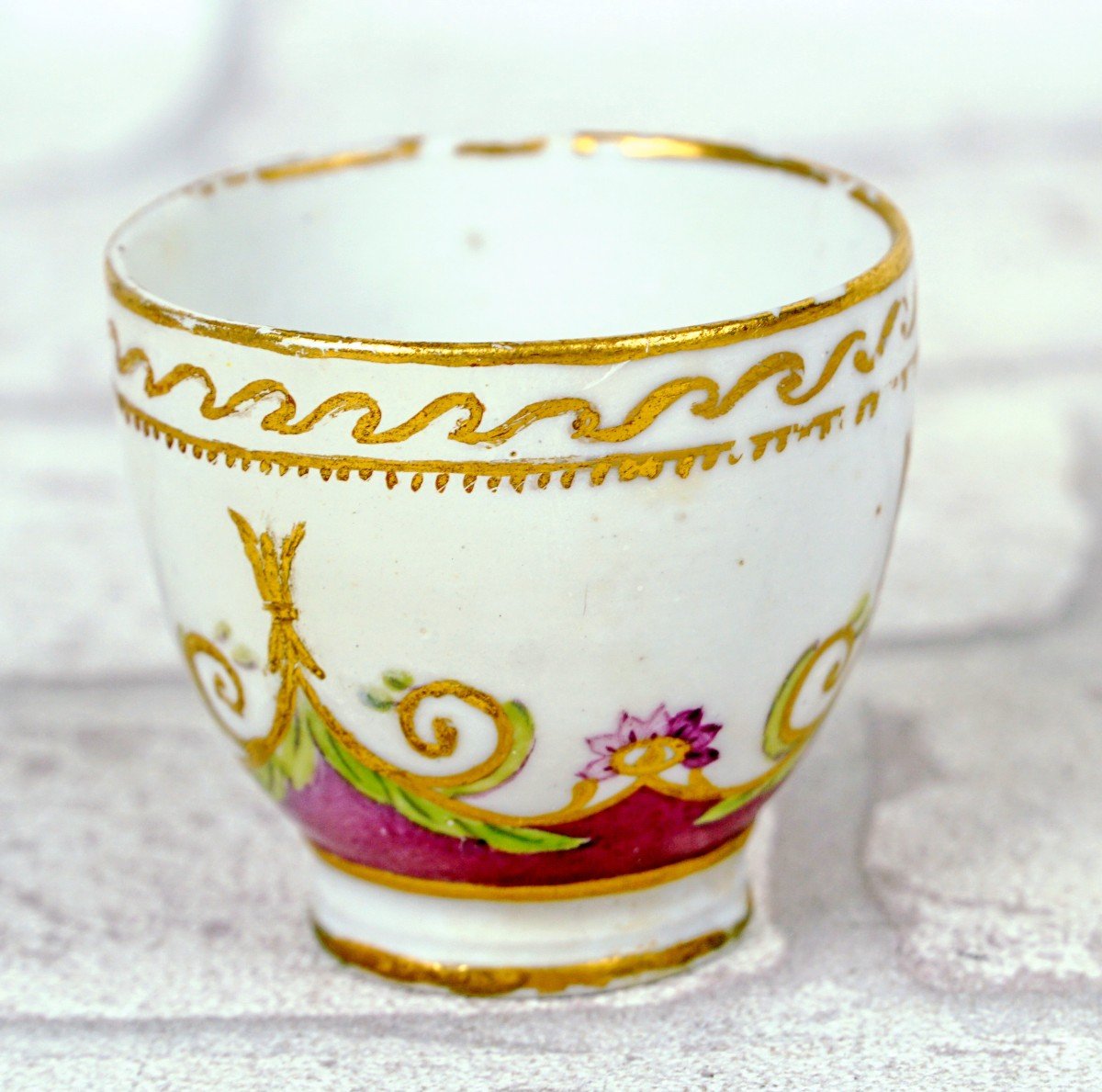 Rare Egg Cup From Catherine II Of Russia's "yacht" Service In St Petersburg Porcelain-photo-4