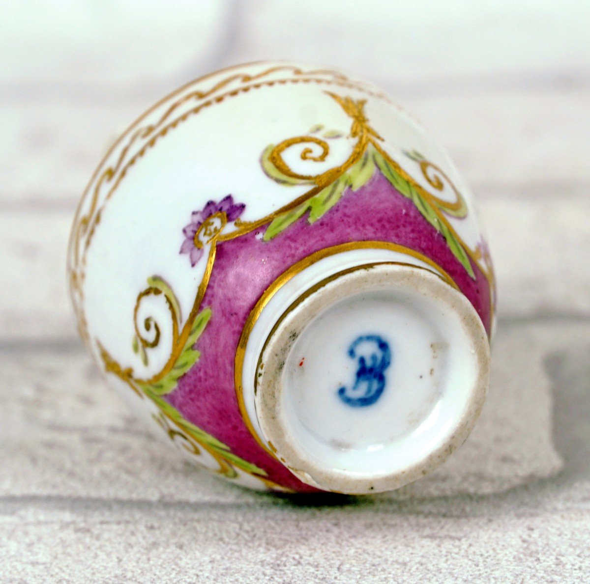 Rare Egg Cup From Catherine II Of Russia's "yacht" Service In St Petersburg Porcelain-photo-2