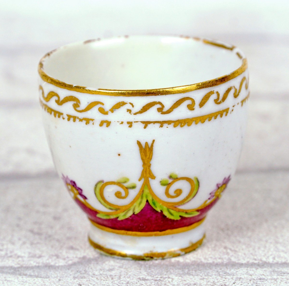 Rare Egg Cup From Catherine II Of Russia's "yacht" Service In St Petersburg Porcelain-photo-4