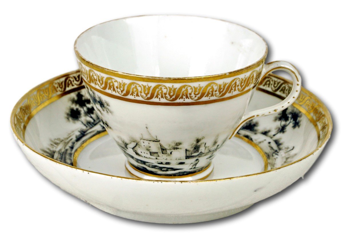 Paris Porcelain Teacup And Saucer - 18th Century