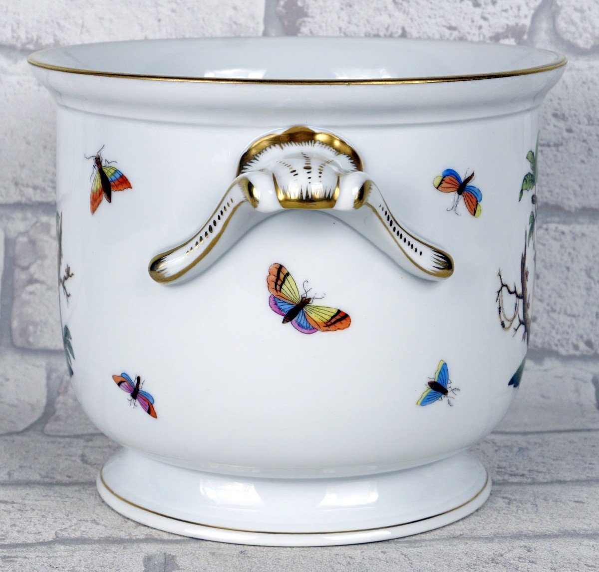 Herend Porcelain Cache Pot (hungary)-photo-2