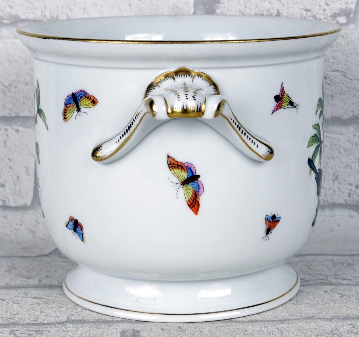 Herend Porcelain Cache Pot (hungary)-photo-4