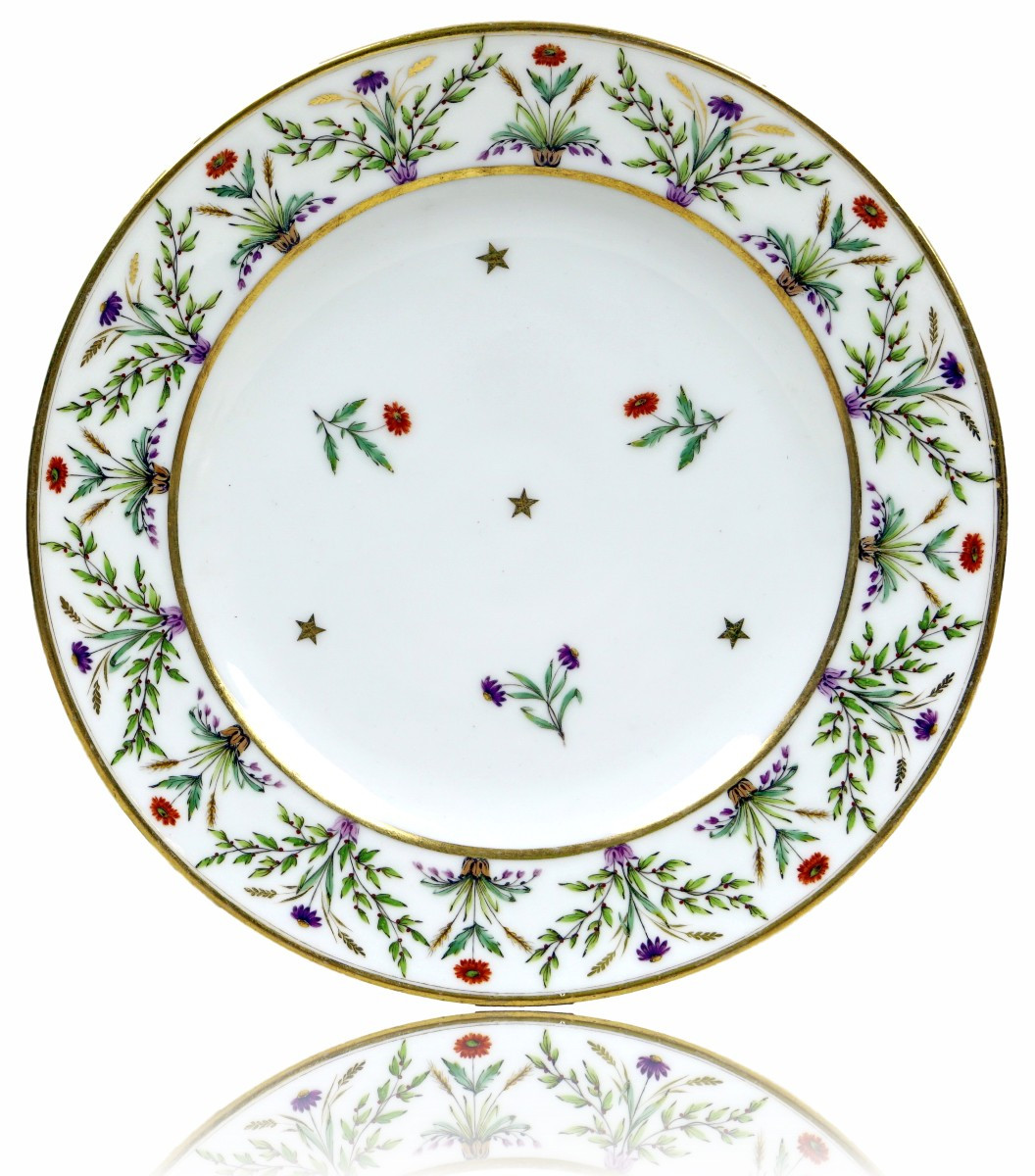  Paris Porcelain Plate - Dihl And Guerhard Manufactory - 18th Century