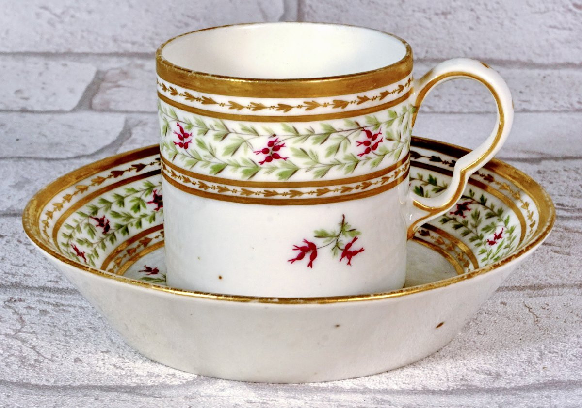 Tasse Et Sa Soucoupe En Porcelaine De Paris - Manufacture De Clignancourt - Moitte - Ep. XVIIIe-photo-5