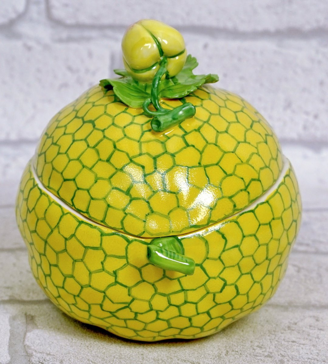  Boite Trompe l'Oeil "melon Charentais"  (taille moyenne)  - En Porcelaine De Didier Gardillou-photo-2