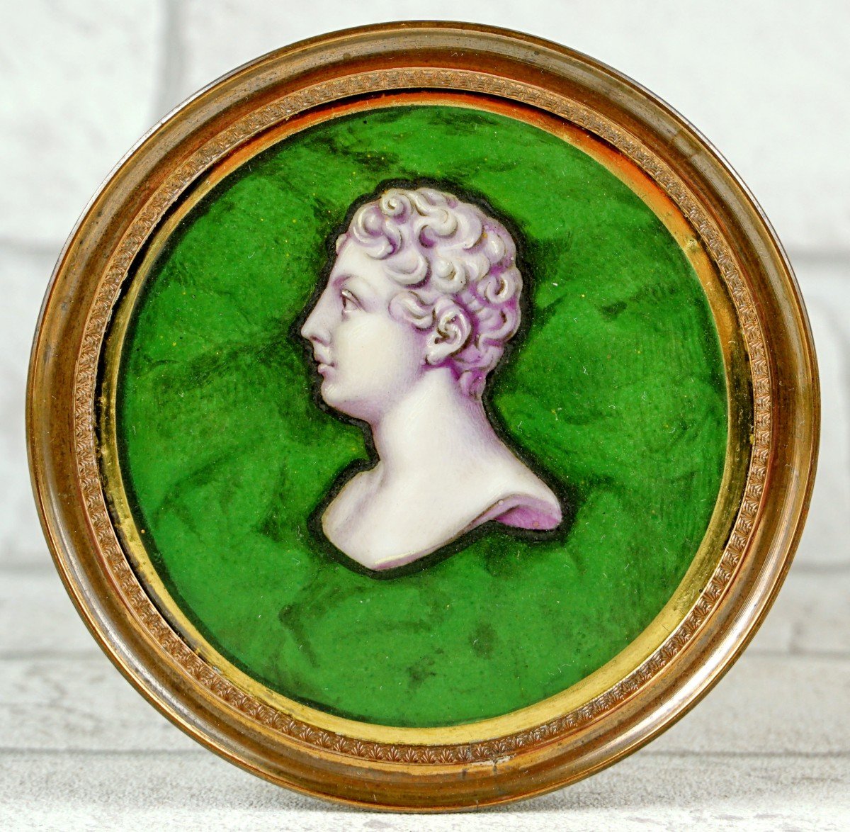 Médaillon du Roi de Rome en Biscuit de Porcelaine de Paris ou Sèvres - Ep. Début XIXe -photo-3