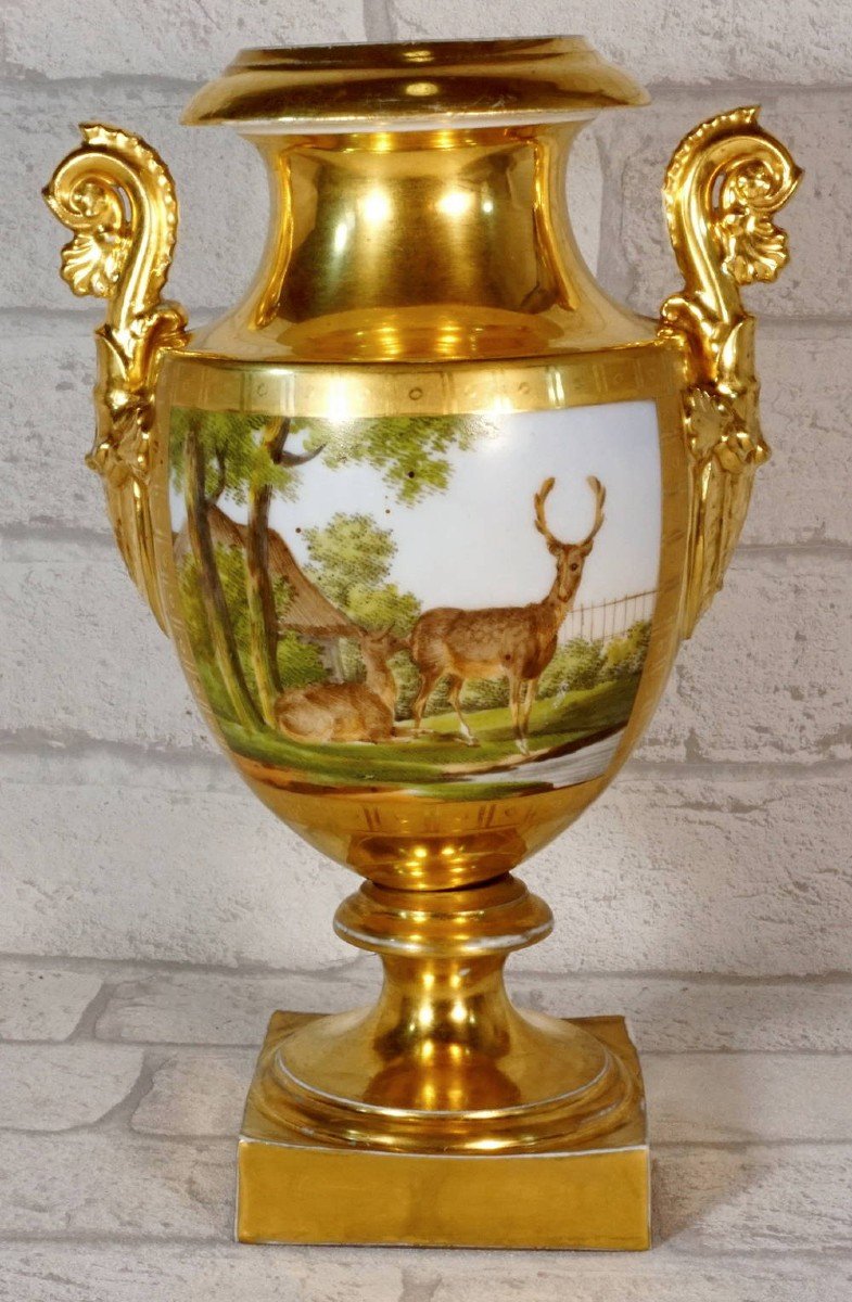 Baluster Vase In Paris Porcelain - Ep. Early Nineteenth-photo-2