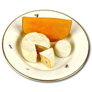 Trompe l'Oeil Plate With "cheese" (mimolette & Goat's Cheese) In Porcelain By Didier Gardillou