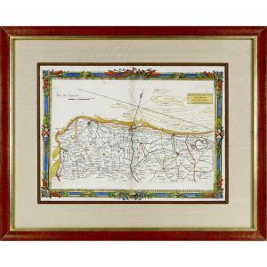 Engraving - Marine Chart - "part Of Flanders, Picardy And Boulogne - No. 1" - Ep. Mid